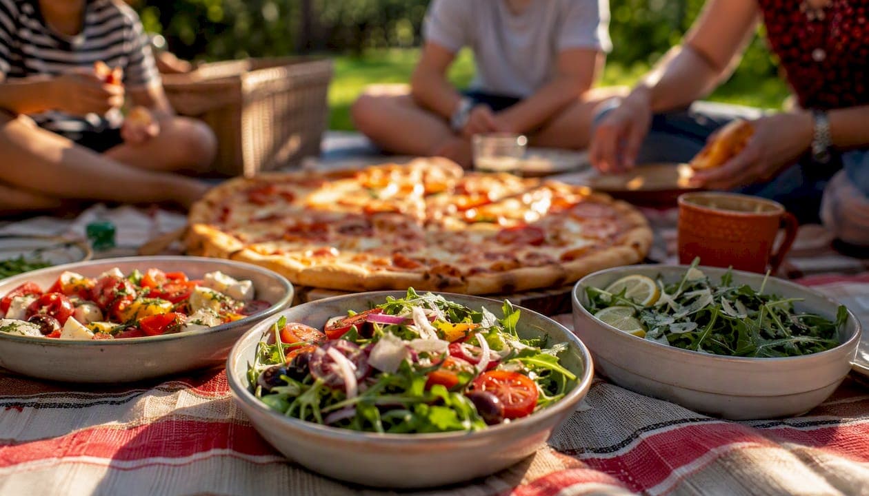 Which salads pair best with pizza on pizza night?