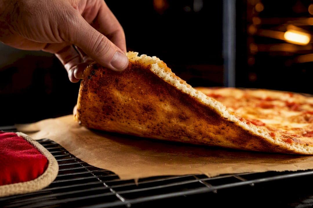 1.5 hours to a reliably crisp gluten free pizza crust with psyllium